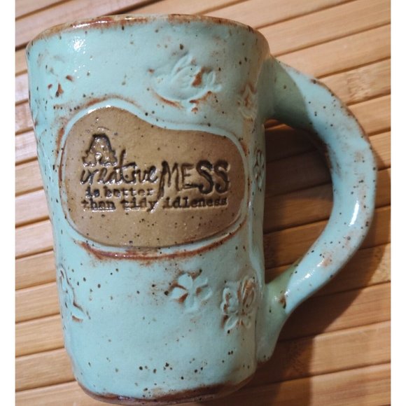 A Creative Mess Is Better Than Tidy Idleness Art Mug -Signed Toadily Handmade - Picture 2 of 7